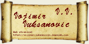 Vojimir Vuksanović vizit kartica